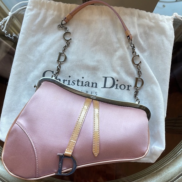 Christian Dior silk mini saddle bag - Picture 3 of 17
